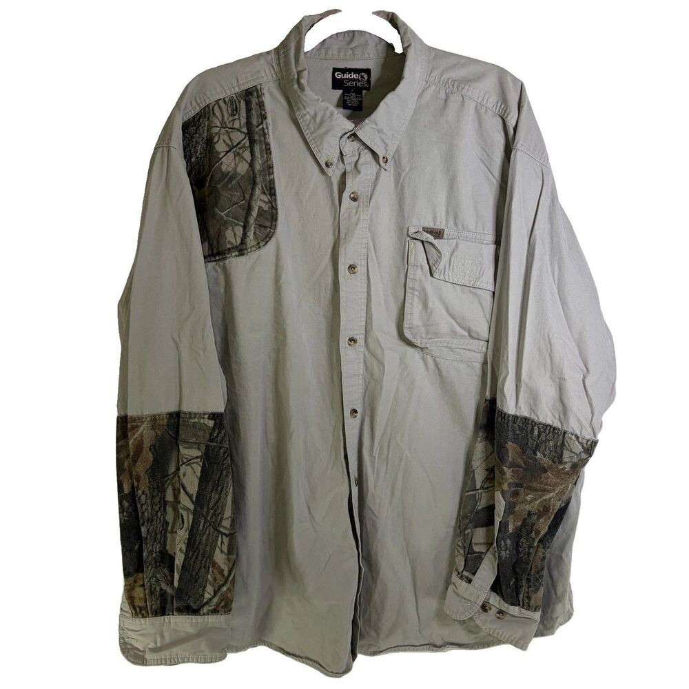 Gander Mountain Guide Series Men’s Shooting Hunting Shirt 2XL Khaki Realtree